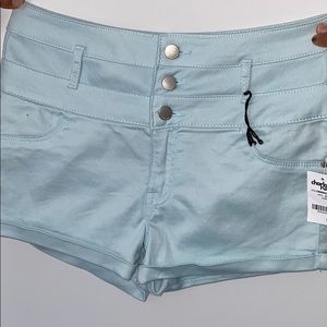 brand new light teal shorts , size 4